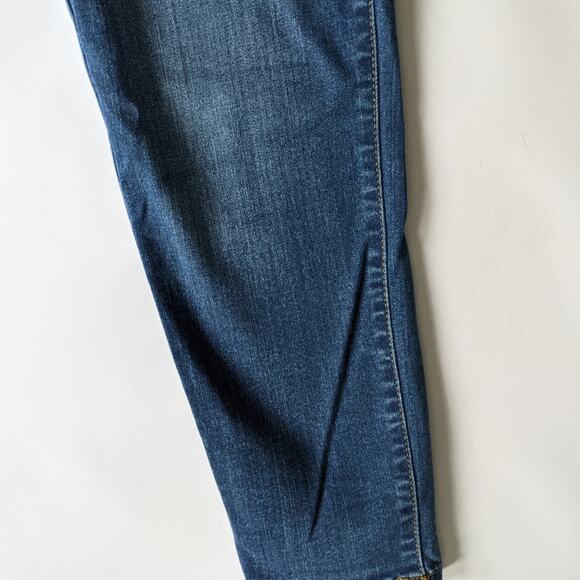 Isabel Maternity Skinny Crop Over Belly Panel Jeans sz 4 - Picture 3 of 7